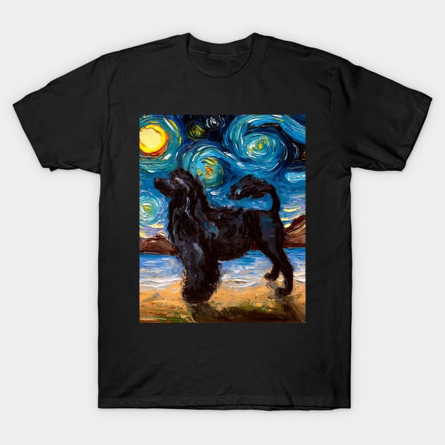 Portuguese Water Dog Night T-Shirt by sagittariusgallery